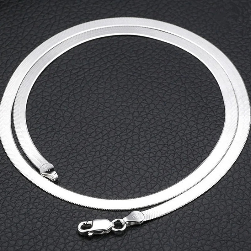 European Woman Man Wedding Gift Silver Chain 925 Sterling Silver Chain Necklace