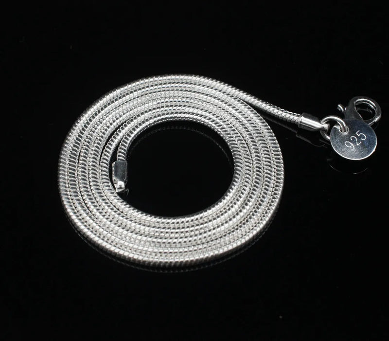 European Wedding Gift Silver Snake Chain 925 Sterling Silver