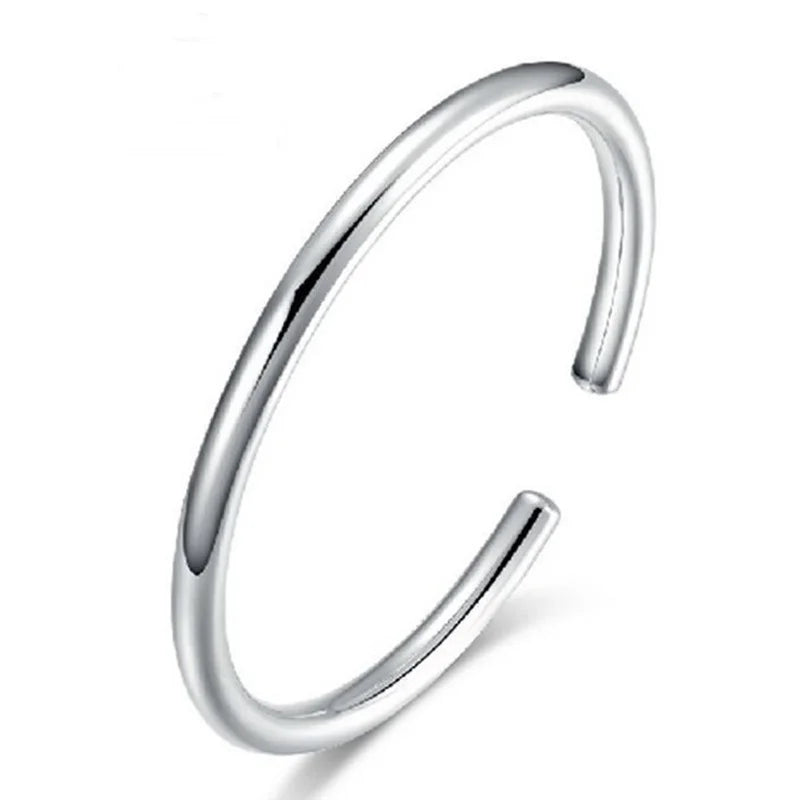 European Wedding Party Gift S999 Silver Cuff Bangle