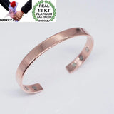 OMHXZJ Rose Cuff Bangle BA85 Magnetic 18KT European Wedding Gift 