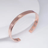 OMHXZJ Rose Cuff Bangle BA85 Magnetic 18KT European Wedding Gift 