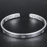 OMHXZJ S999 Silver Cuff Bangle BA48
