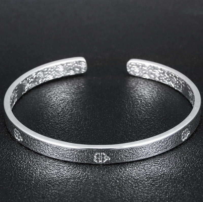 OMHXZJ S999 Silver Cuff Bangle BA48