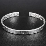 OMHXZJ S999 Silver Cuff Bangle BA48
