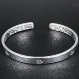 OMHXZJ S999 Silver Cuff Bangle BA48