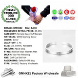 OMHXZJ S999 Silver Cuff Bangle BA48