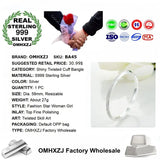 European Wedding Gift Sterling Silver Cuff Bangle BA45