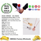European Woman Ferris Wheel LOVE Zircon Pendant Necklace