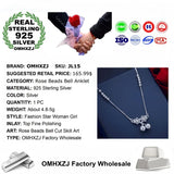 European Woman 925 Silver Pendant Anklet JL15