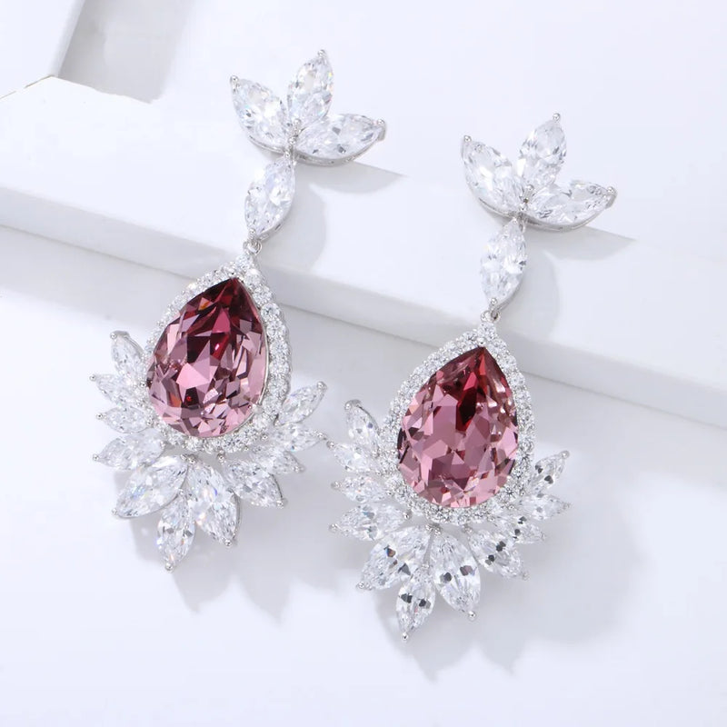 European Party Wedding Gift Zircon Stud Earrings