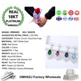 European Party Wedding Gift Zircon Stud Earrings