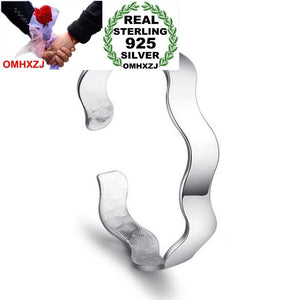 Boho Woman Child Couple Water Ripples 925 Sterling Silver Bracelet Bangle