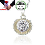 OL Woman Scallops Drill Zircon 925 Silver Pendant PE159