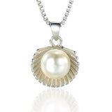 Scallops Shell Pearl Punk 925 Silver Pendant PE154