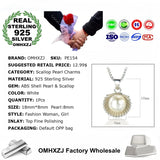 Scallops Shell Pearl Punk 925 Silver Pendant PE154