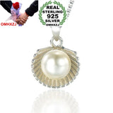 Scallops Shell Pearl Punk 925 Silver Pendant PE154
