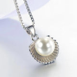 Scallops Shell Pearl Punk 925 Silver Pendant PE154