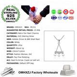 Classic Fan OL Woman ABS Shell Pearl 925 Sterling Silver Pendant Charms PE151