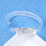 Ethnic Gift Phoenix Feather 925 Sterling Silver Bracelet Bangle SZ67