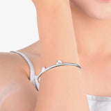 Child Cat Ears Silver Bracelet Bangle SZ65
