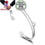 Child Cat Ears Silver Bracelet Bangle SZ65