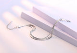 Sterling Silver Snake Bone Chain Bracelet SZ87