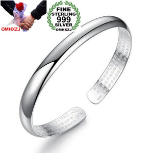 Heart Sutra 999 Silver Bangle Bracelet SZ64