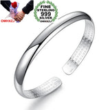 Heart Sutra 999 Silver Bangle Bracelet SZ64