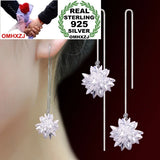 Kpop 925 Sterling Silver Tassel Pendant Drop Long Ear Line Earrings