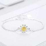 Sunflower Daisy 925 Sterling Silver Bracelet SZ124