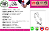 Rose Flower 925 Silver Cuff Bracelet Bangle SZ79