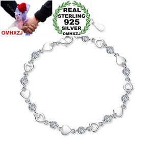 Purple Zircon 925 Silver Bracelet Bangle SZ106