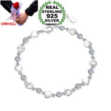 Purple Zircon 925 Silver Bracelet Bangle SZ106