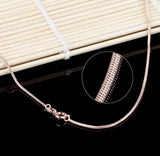 Platinum Sterling Silver Rose Round Short Necklace