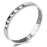 Paramitta Heart Sutra 999 Sterling Silver Bracelet Adjustable SZ55