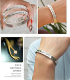 Paramitta Heart Sutra 999 Sterling Silver Bracelet Adjustable SZ55