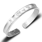 Paramitta Heart Sutra 999 Sterling Silver Bracelet Adjustable SZ55