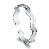 Love Interwoven Water Ripple 999 Silver Bracelet Bangle SZ76