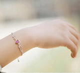 Amethyst 925 Silver Purple Angel Lover Gift Women Bracelet