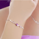 Amethyst 925 Silver Purple Angel Lover Gift Women Bracelet