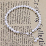 925 Silver High Round Frosted Bead Women Bracelet SZ45