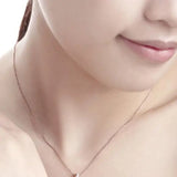 18" Platinum 925 Sterling Silver Rose O Word Short Chains Necklace