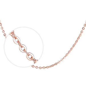 18" Platinum 925 Sterling Silver Rose O Word Short Chains Necklace