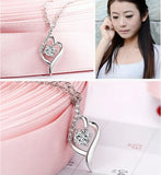 Heart Love Zircon 925 Silver Pendant PE86