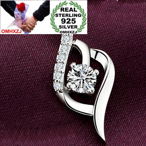 Heart Love Zircon 925 Silver Pendant PE86