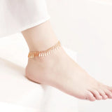 JL20 Heart Beads Anklet 18KT Chain European Fine Gift