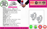 Zircon 925 Silver Hoop Earrings YS182