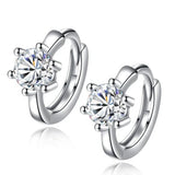 Zircon 925 Silver Hoop Earrings YS182