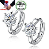 Zircon 925 Silver Hoop Earrings YS182