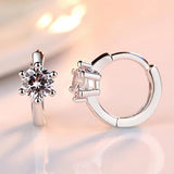 Zircon 925 Silver Hoop Earrings YS182